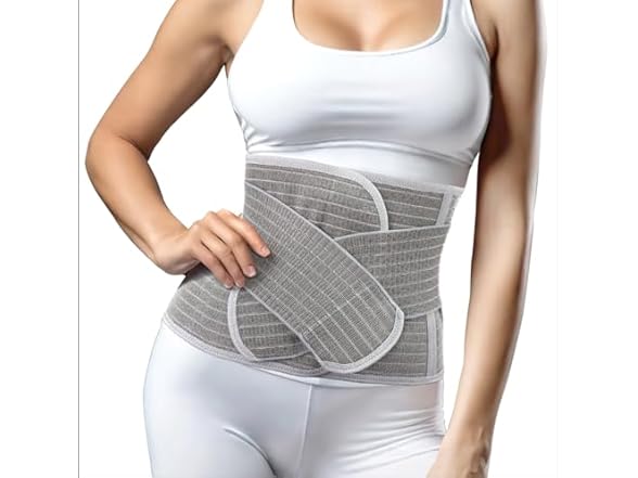 UMNUNV Postpartum Belly Band Wrap (XL Grey)