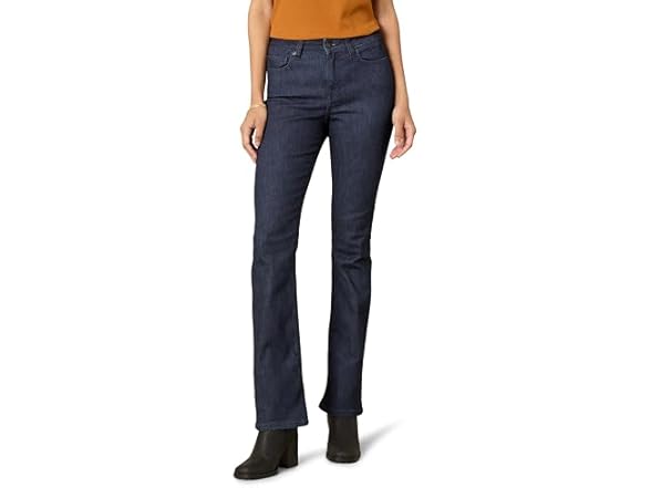 Amazon  Essentials Mid-Rise Bootcut Jean Rinsed 16L