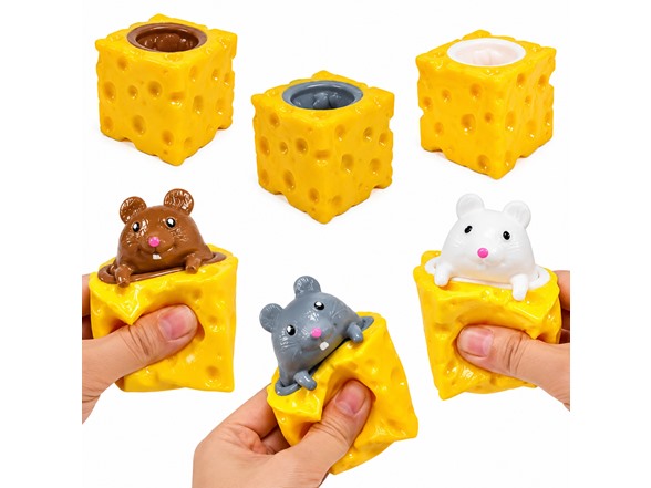 2-Pack Mystery Cheese Mouse Squishy