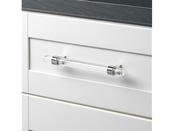5" Acrylic Cabinet Pulls Chrome 10Pk
