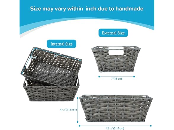 Suptinwear Waterproof & Washable Plastic Woven Basket