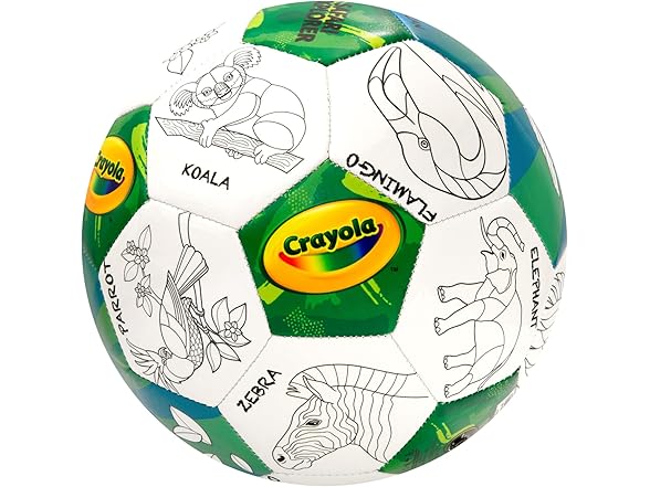 Crayola Official Soccer Ball Zoo Animal Size 5