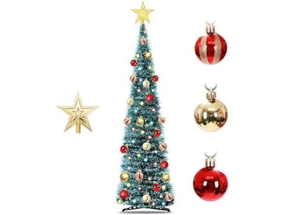 Abdtech Pop-Up Christmas Trees with Lights