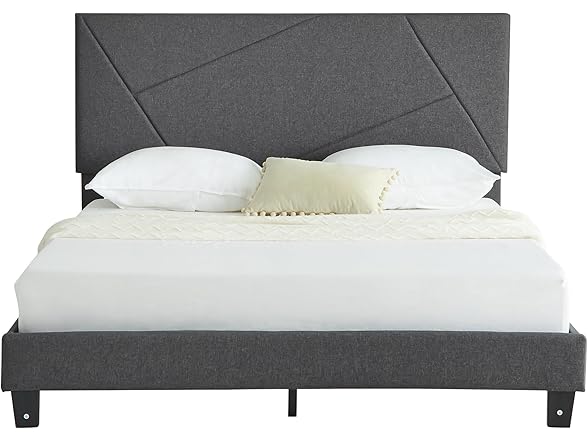 Geefia Lumiparty Upholstered Platform Full Bed Frame