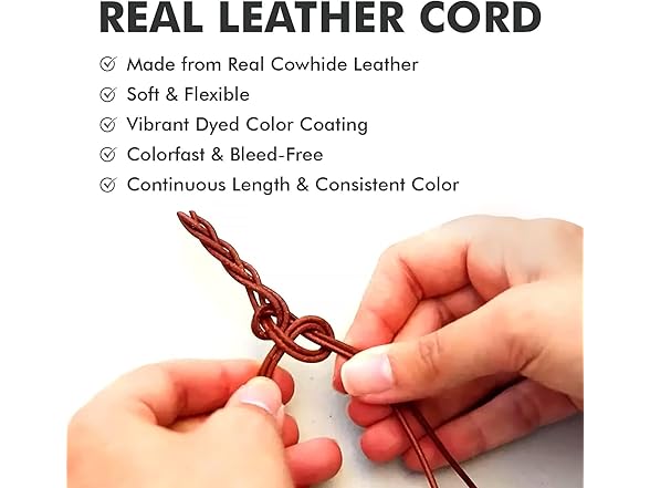 DecoBuy Leather Cord for Jewelry Making