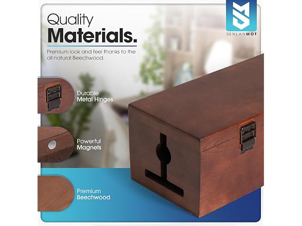 SenlanMot Wooden Cable Management Box