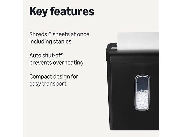 Amazon Basics 6-Sheet High Security Shredder