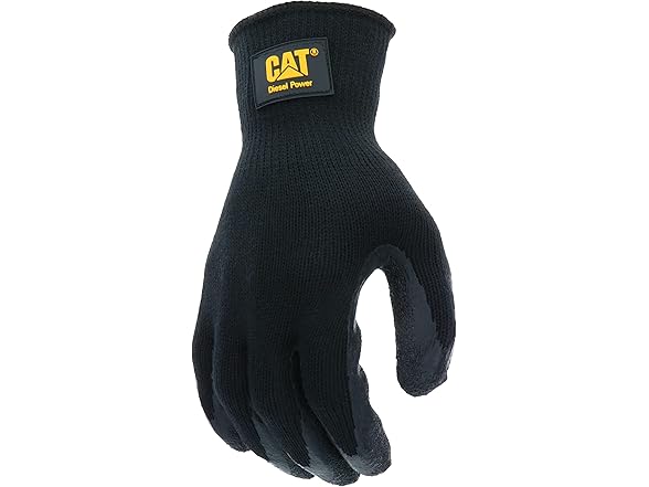 CAT Textured Latex Palm Gloves - Black, Medium