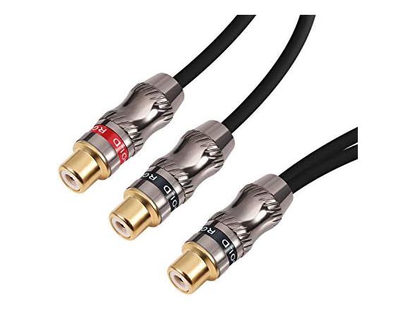2-Pack Devinal RCA Y-Cable Adapter 10"