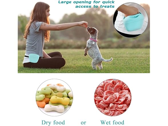 Dog Treat Pouch Large -Silicone Portable