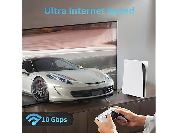 CableGeeker Cat6 Ethernet Cable 6Ft - Black