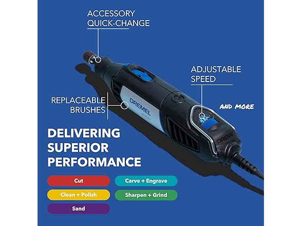 Dremel 4000FB Corded Rotary Tool Kit Black/Gray