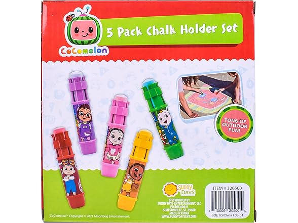 Sunny Days Entertainment CoComelon Jumbo Chalk Holders
