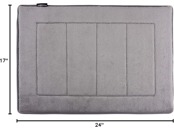 FABBRICA Bath Mat 17x24 Grey Thick