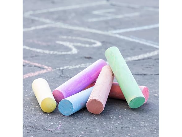 BAZIC Products Jumbo Sidewalk Chalks 6 Colors
