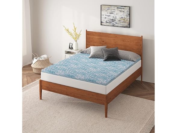 NapQueen 1.5" Swirl Egg-Shell Cooling Gel Memory Foam Twin Mattress Topper