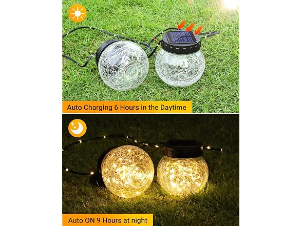 PARTPHONER Solar Lights Outdoor