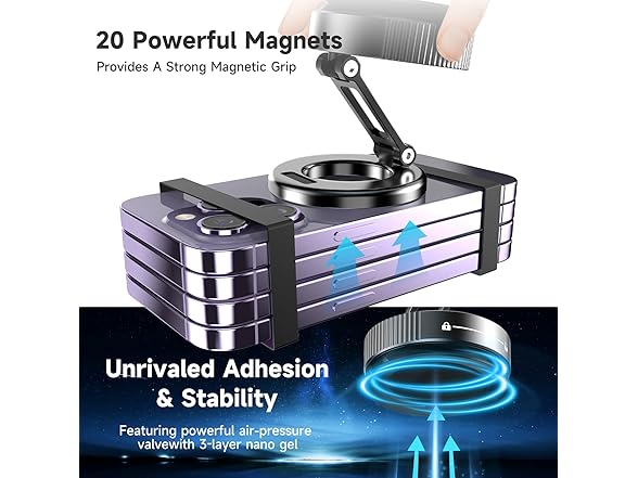 360 Adjustable Suction Car Phone Mount