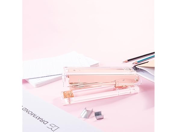 Clear Gold Toned Acrylic Stapler