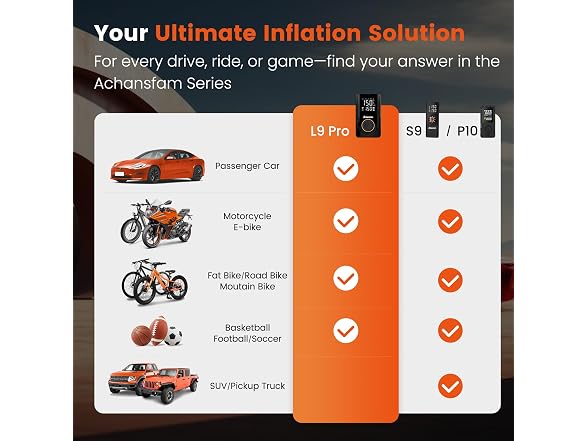 L9 Pro Tire Inflator Portable Air Compressor