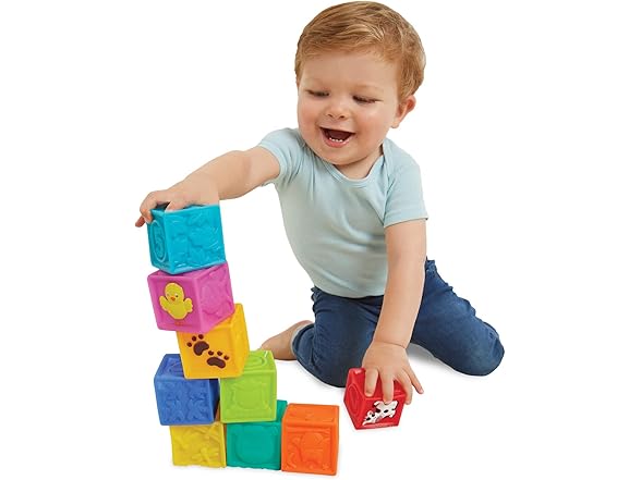 Earlyears Squeak 'n Stack Blocks Baby Toy