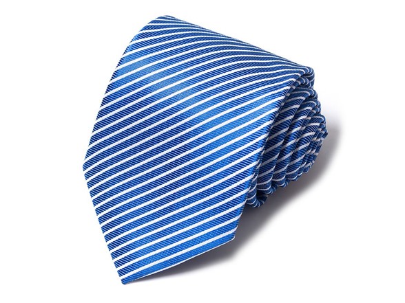 Formal Men’s Necktie - Ice Blue Lines