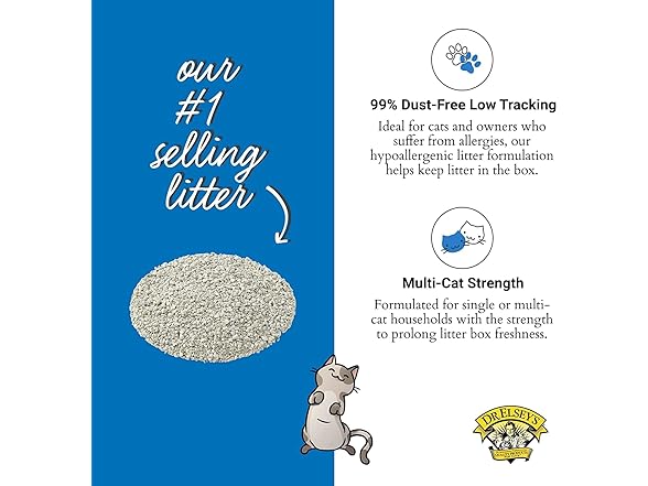 Dr Elseys Ultra Unscented Clumping Cat Litter 18lb