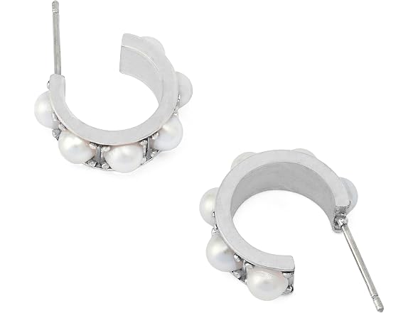 AllSaints Women's Nellie Pearl Huggie Earrings