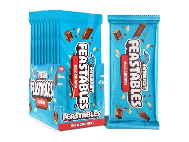 $8.99, Was $14.98, 39% Off! Feastables Milk Choc Crunch Bar 10ct 2.1 dealfomo