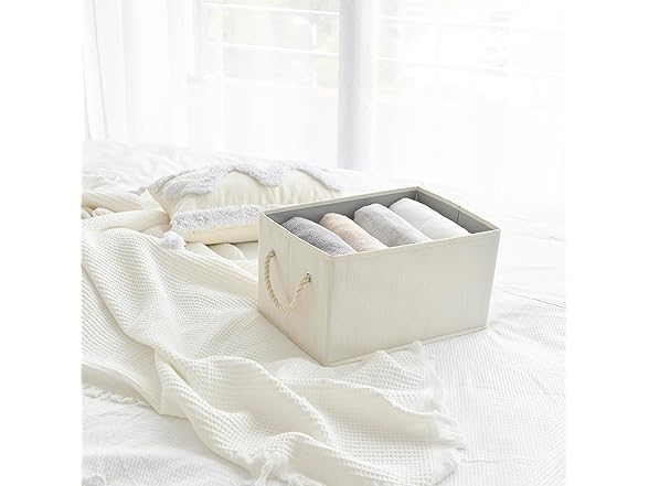 Sukkiri Collapsible Storage Bin 2-Pack Ivory
