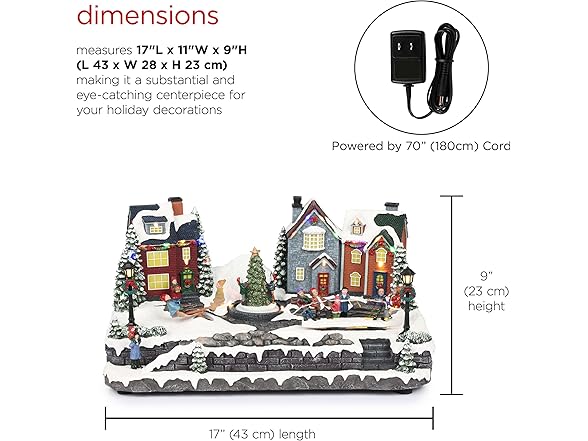 9" Tall Indoor Animated Children Playing in Christmas Village