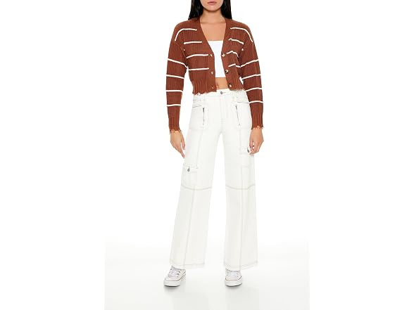 Forever 21 (L) Pinstriped Cardigan Sweater