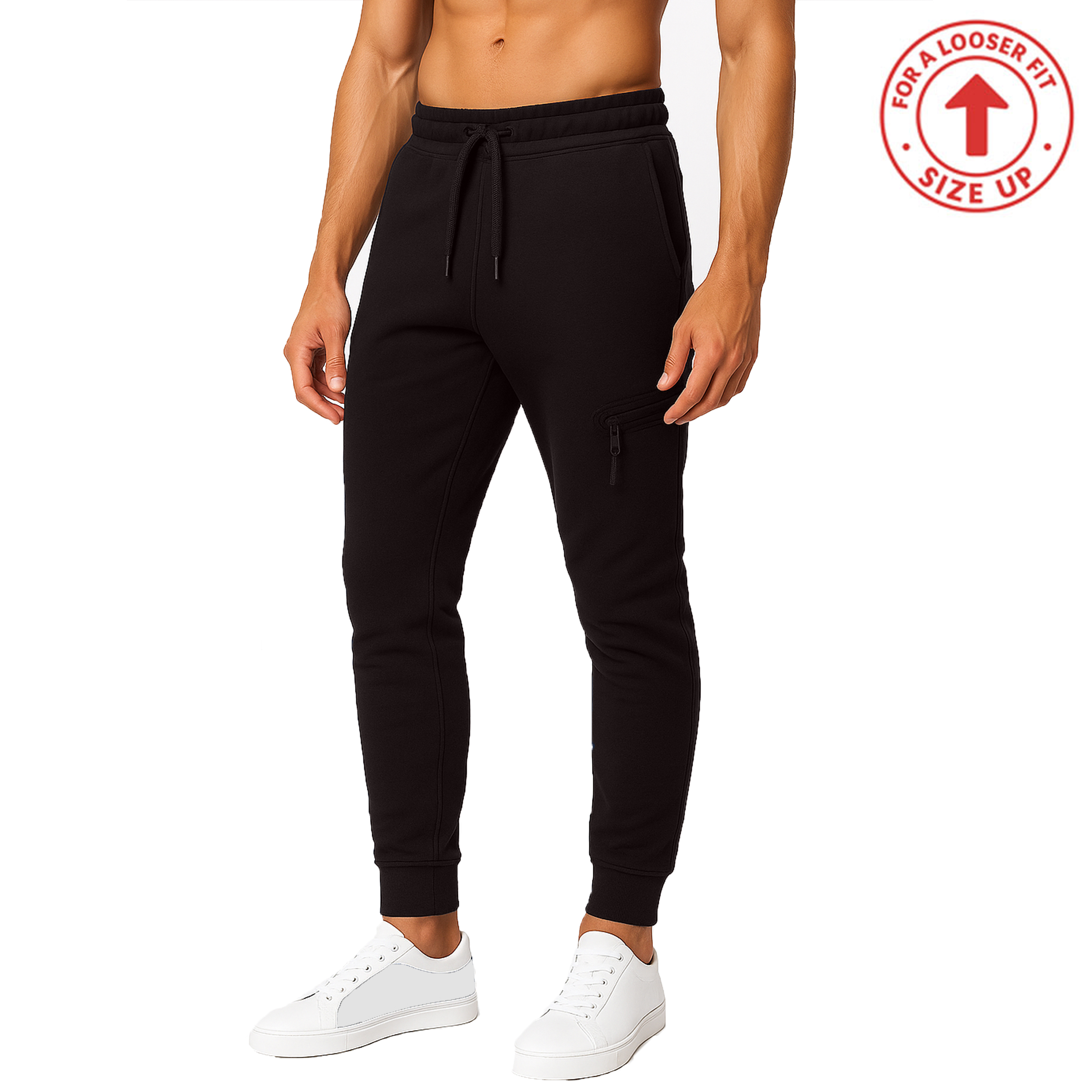 (1 or 2Pk) Mens Tech Fleece Jogger Pants - Gallery 20