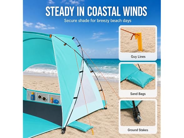 Etto UPF50+ Portable Beach Tent Canopy