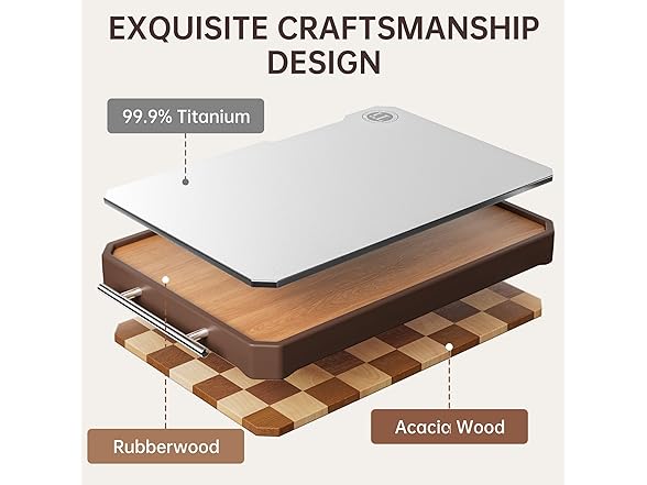 Titanium Cutting Board with Knife Sharpener