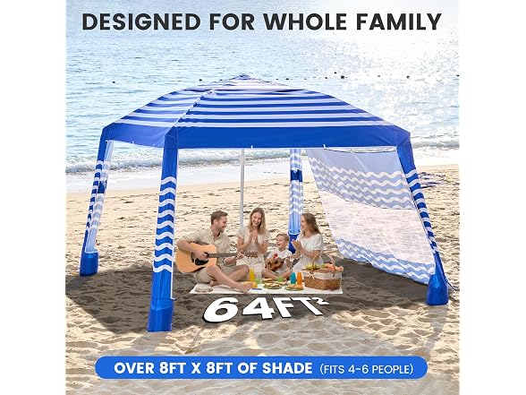 Zeraty 8x8 Beach Cabana UPF50+ Pop Up