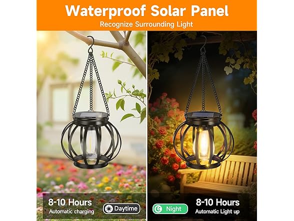 siruitong B0F8NP33SY 2 Pack Solar Lantern - Pumpkin