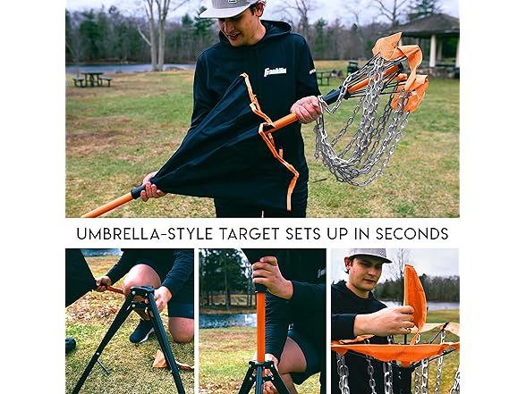 Franklin Disc Golf Basket + Discs Set