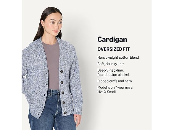 Women's Oversized Button-Up Cardigan