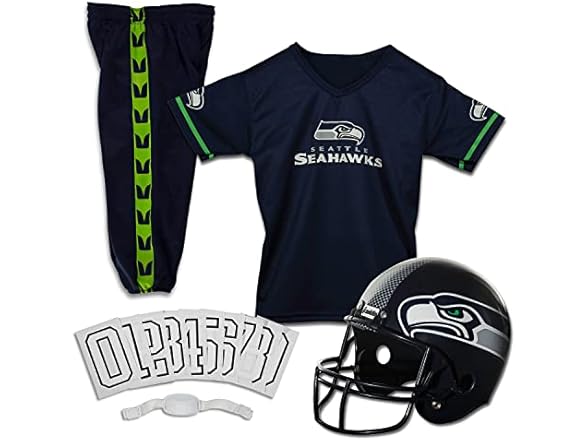 Seahawks Kids Football Set Costume (L)