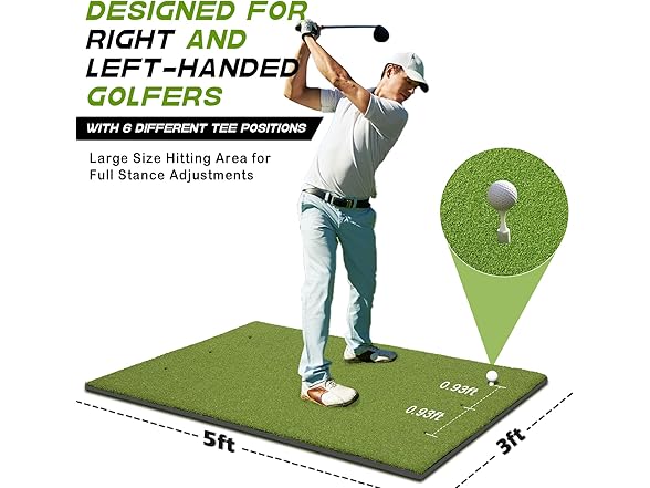 Bltend Golf Mat: Heavy-Duty Golf Hitting Mats Practice Outdo (Open Box)