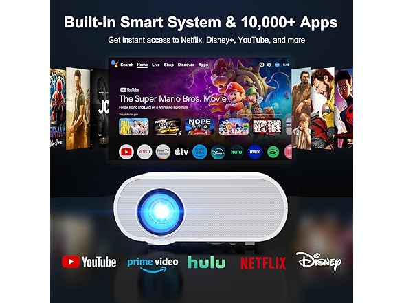 HOMPOW HD 4K Projector