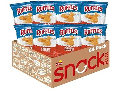 $21.99, Was $36.44, 39% Off! Ruffles Cheddar and Sour Cream Chips Pack of 64 dealfomo