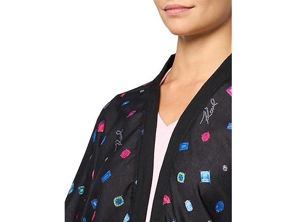 KARL LAGERFELD Womens Jewel Print Ruana Scarf