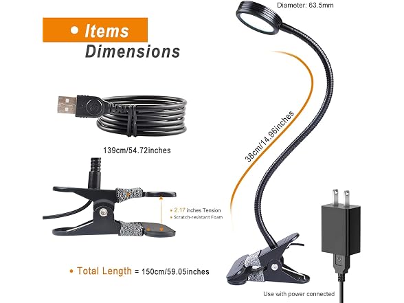 LEPOWER Clip on Light