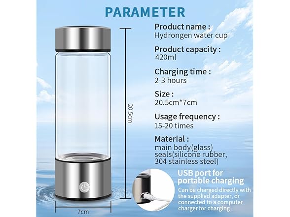 winglov Hydrogen Water Bottle