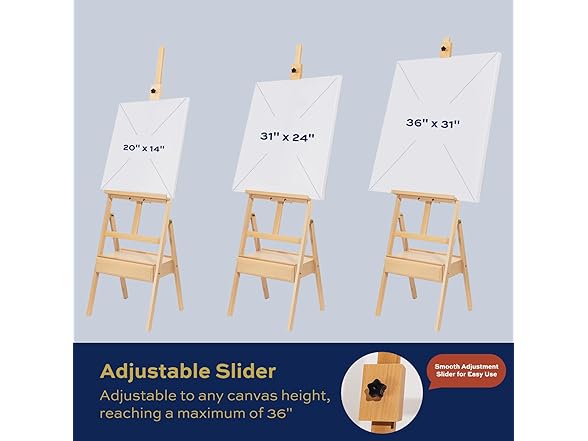 Adjustable Beech Wood Painting Easel