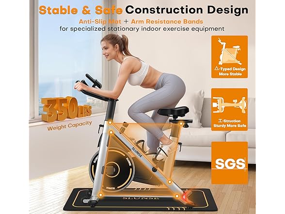 SLUNSE Magnetic Stationary Exercise Bike