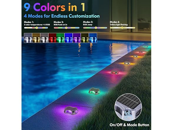 Bosceos Solar Driveway Lights 16-Pack