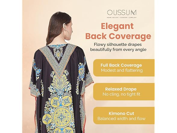 Oussum Women (One Size Plus) Long Maxi Kaftan Gown